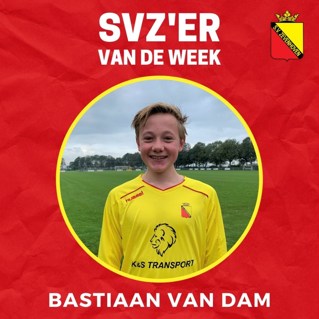 SVZ’er van de week: Bastiaan van Dam uit de JO16
