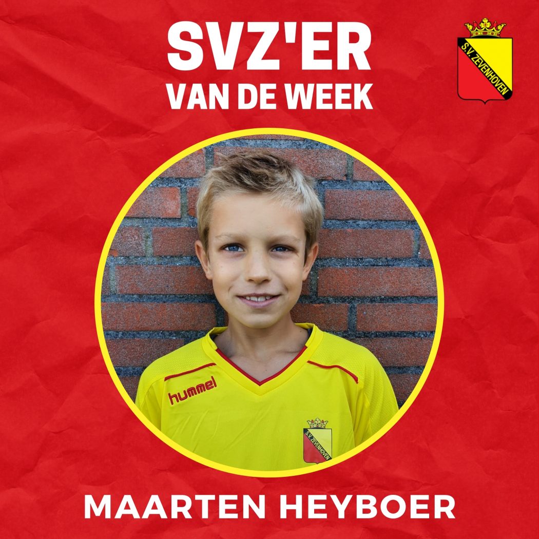 SVZ’er van de week: Maarten Heyboer uit de JO13