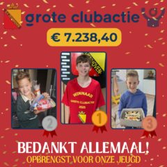 Een bedrag om trots op te zijn met de Grote Clubactie!