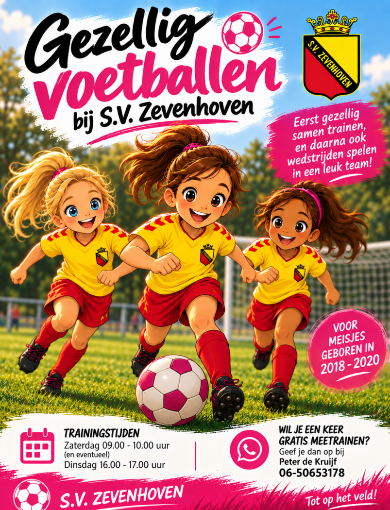 Meisjes gezocht: kom je ook gezellig voetballen?
