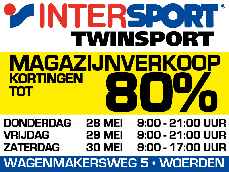 Adviseur Inactief Vier Magazijnverkoop met kortingen tot 80% bij Intersport-Twinsport | SV  Zevenhoven